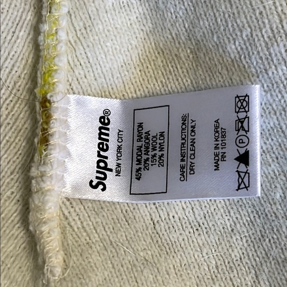 Supreme Green and Yellow Patterned Beanie - Picture 3 of 5